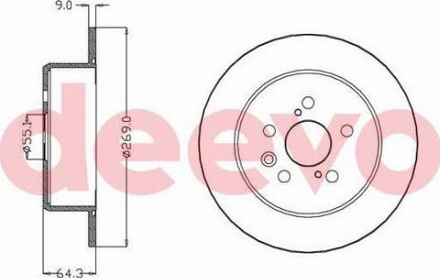 DEEVO BD30320 - Disque de frein cwaw.fr