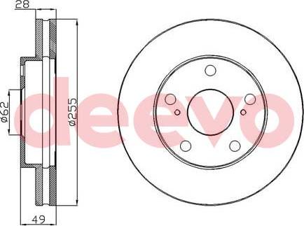 DEEVO BD30200 - Disque de frein cwaw.fr