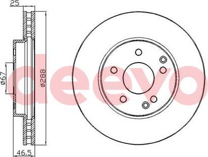 DEEVO BD31920 - Disque de frein cwaw.fr