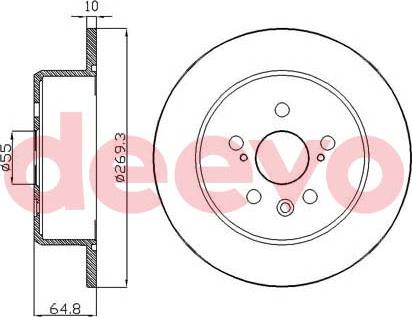 DEEVO BD31460 - Disque de frein cwaw.fr