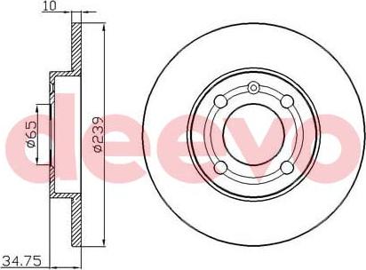 DEEVO BD31560 - Disque de frein cwaw.fr