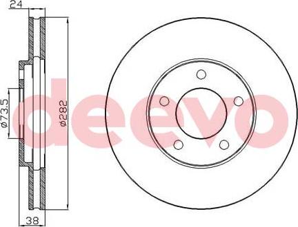 DEEVO BD31580 - Disque de frein cwaw.fr