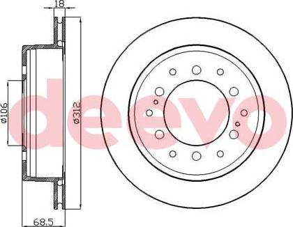 DEEVO BD31520 - Disque de frein cwaw.fr