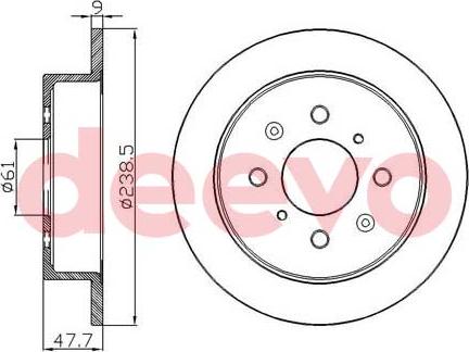 DEEVO BD31060 - Disque de frein cwaw.fr