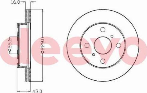 DEEVO BD31020 - Disque de frein cwaw.fr