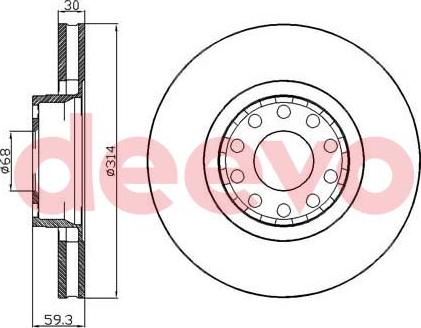 DEEVO BD31160 - Disque de frein cwaw.fr