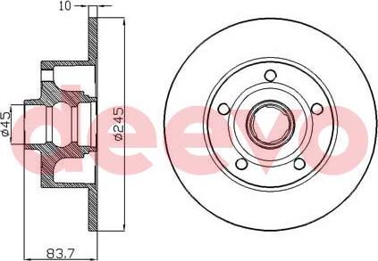 DEEVO BD31100 - Disque de frein cwaw.fr