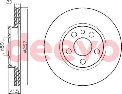 DEEVO BD31840 - Disque de frein cwaw.fr