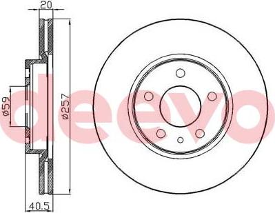 DEEVO BD31800 - Disque de frein cwaw.fr