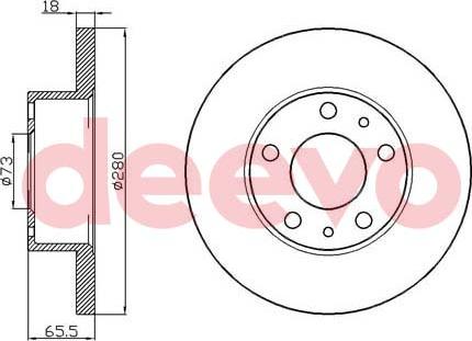 DEEVO BD31380 - Disque de frein cwaw.fr