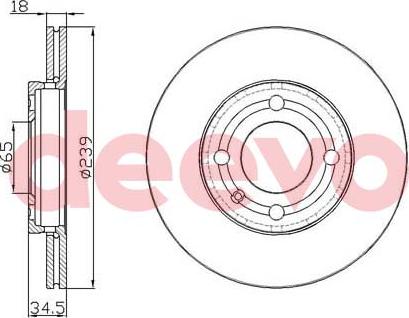 DEEVO BD31760 - Disque de frein cwaw.fr