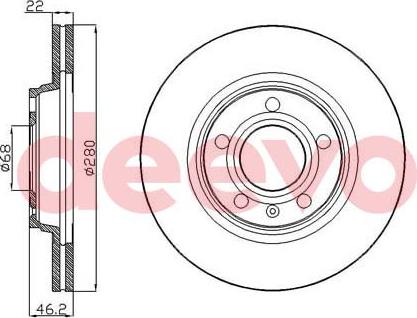 DEEVO BD33580 - Disque de frein cwaw.fr