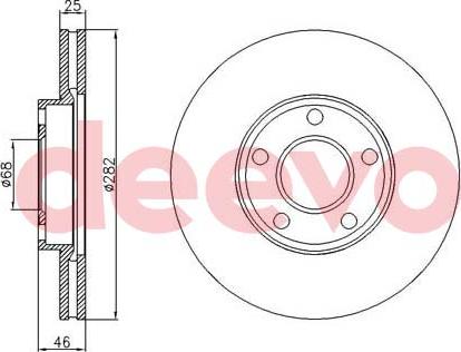 DEEVO BD33600 - Disque de frein cwaw.fr