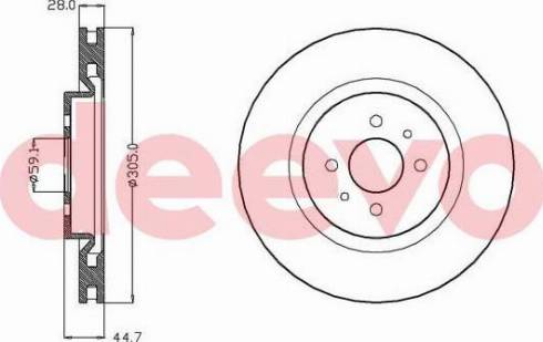 DEEVO BD33680 - Disque de frein cwaw.fr