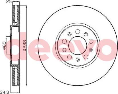 DEEVO BD33100 - Disque de frein cwaw.fr