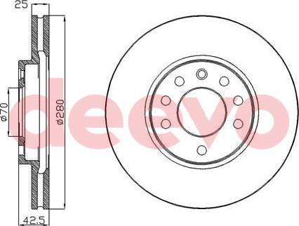 DEEVO BD33840 - Disque de frein cwaw.fr