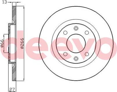 DEEVO BD33300 - Disque de frein cwaw.fr