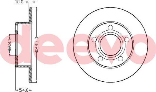 DEEVO BD33700 - Disque de frein cwaw.fr