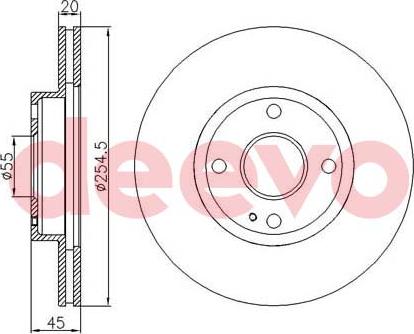 DEEVO BD32440 - Disque de frein cwaw.fr