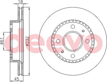 DEEVO BD32460 - Disque de frein cwaw.fr