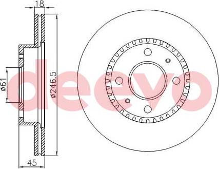 DEEVO BD32480 - Disque de frein cwaw.fr