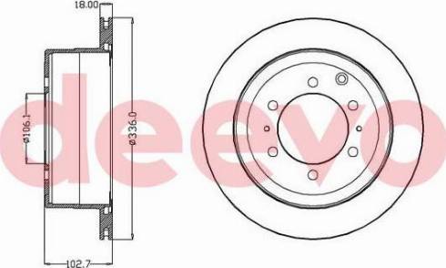 DEEVO BD32580 - Disque de frein cwaw.fr