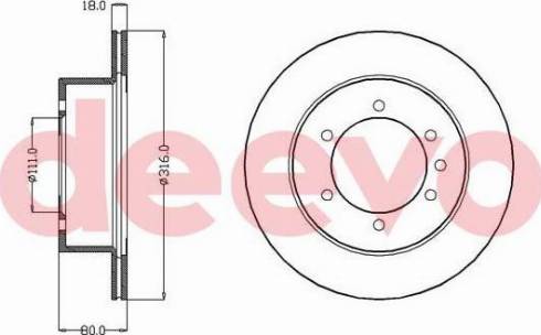 DEEVO BD32520 - Disque de frein cwaw.fr