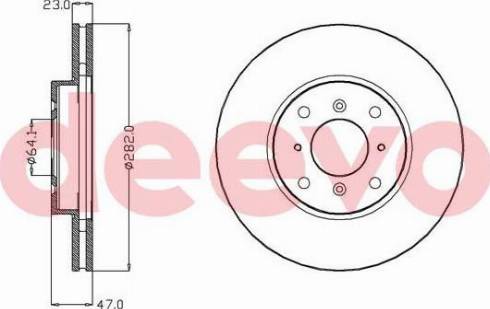 DEEVO BD32640 - Disque de frein cwaw.fr