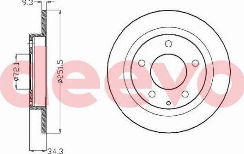 DEEVO BD32660 - Disque de frein cwaw.fr