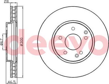 DEEVO BD32620 - Disque de frein cwaw.fr