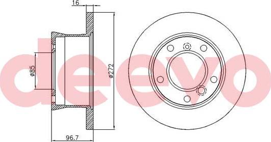 DEEVO BD32040 - Disque de frein cwaw.fr