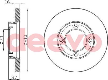 DEEVO BD32080 - Disque de frein cwaw.fr