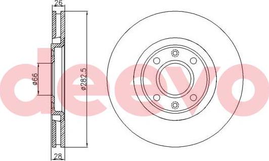 DEEVO BD32160 - Disque de frein cwaw.fr