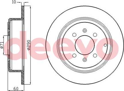 DEEVO BD32180 - Disque de frein cwaw.fr