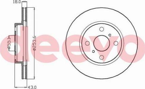 DEEVO BD32300 - Disque de frein cwaw.fr