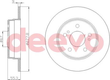 DEEVO BD32280 - Disque de frein cwaw.fr