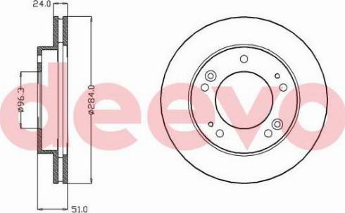 DEEVO BD32780 - Disque de frein cwaw.fr