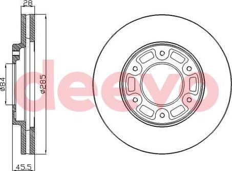 DEEVO BD32720 - Disque de frein cwaw.fr