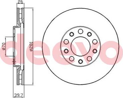 DEEVO BD37200 - Disque de frein cwaw.fr