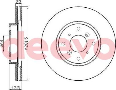 DEEVO BD29040 - Disque de frein cwaw.fr