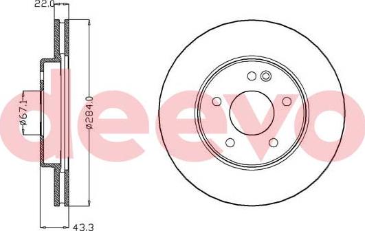 DEEVO BD29180 - Disque de frein cwaw.fr