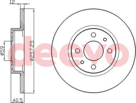 DEEVO BD24960 - Disque de frein cwaw.fr