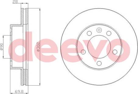 DEEVO BD24460 - Disque de frein cwaw.fr