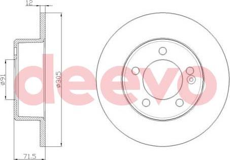 DEEVO BD24500 - Disque de frein cwaw.fr