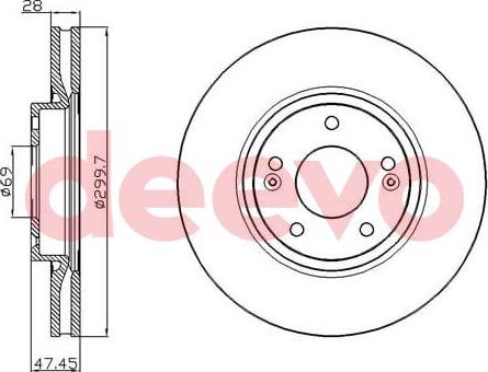 DEEVO BD24140 - Disque de frein cwaw.fr