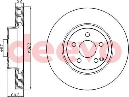 DEEVO BD24180 - Disque de frein cwaw.fr