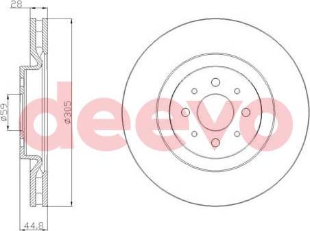 DEEVO BD24380 - Disque de frein cwaw.fr