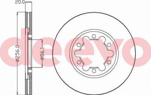 DEEVO BD25920 - Disque de frein cwaw.fr