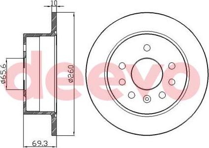 DEEVO BD25600 - Disque de frein cwaw.fr