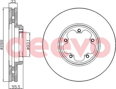 DEEVO BD25040 - Disque de frein cwaw.fr